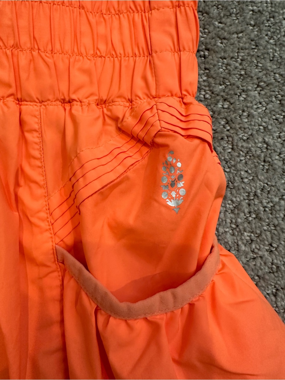 FP Movement by Free People Bright Orange Athletic Skort with Side Pockets - Picture 2 of 4